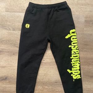 Dumb Good Dumbgood Goosebumps Men Sz Small Glow in the Dark Black Sweatpants